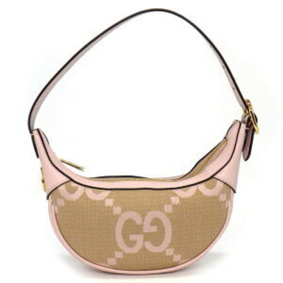 Gucci Handbags - Gucci Ophidia Shoulder Bag UKMBG Pink Beige Jumbo GG Canvas